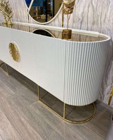 Guccix Ekru Yemek Odası Takımı