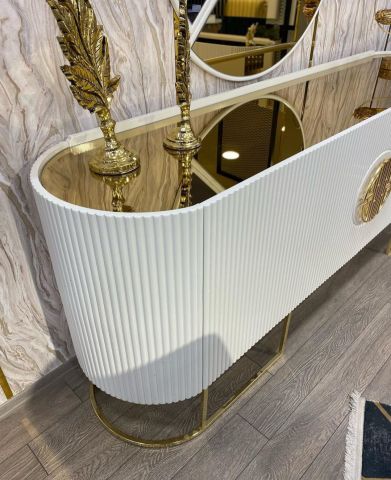 Guccix Ekru Yemek Odası Takımı