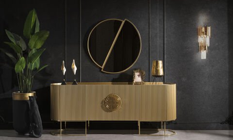 Guccix Golden Yemek Odası Takımı