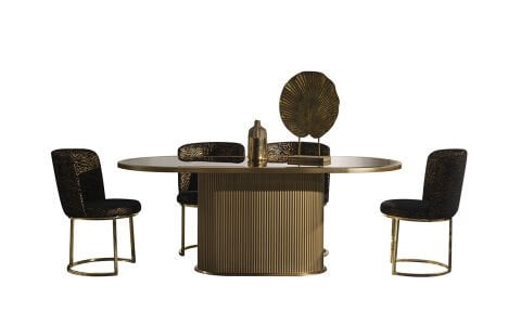 Guccix Golden Yemek Masası