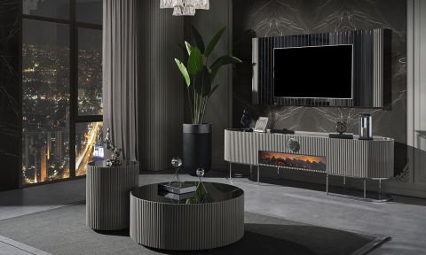 Guccix Gray Orta Sehpa