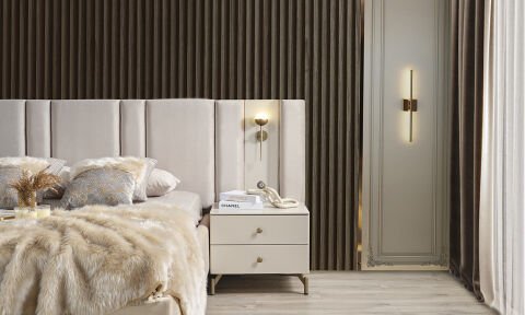 Eva Natura Yatak Odası 160*200 cm Başlıklı Bazalı Karyola