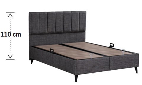 Perla 160*200 cm Çift Kişilik Başlıklı Baza Seti