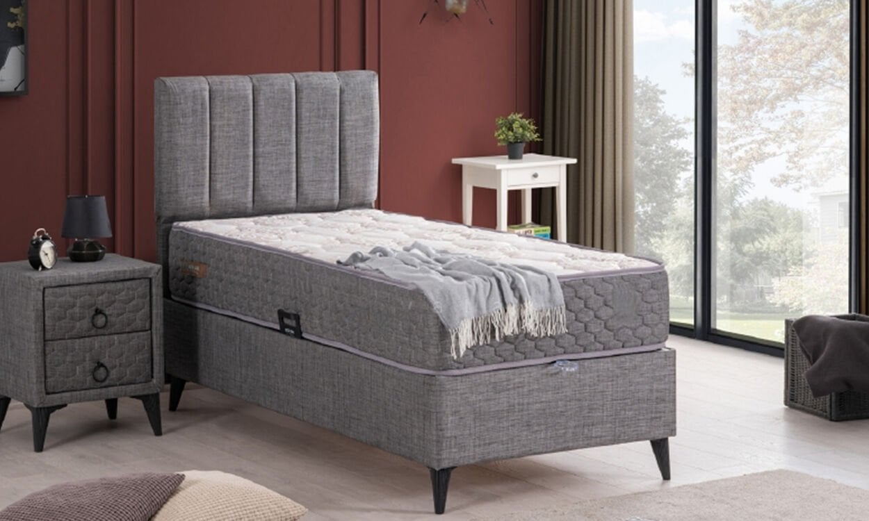 Perla 100*200 cm Tek Kişilik Başlıklı Baza Seti
