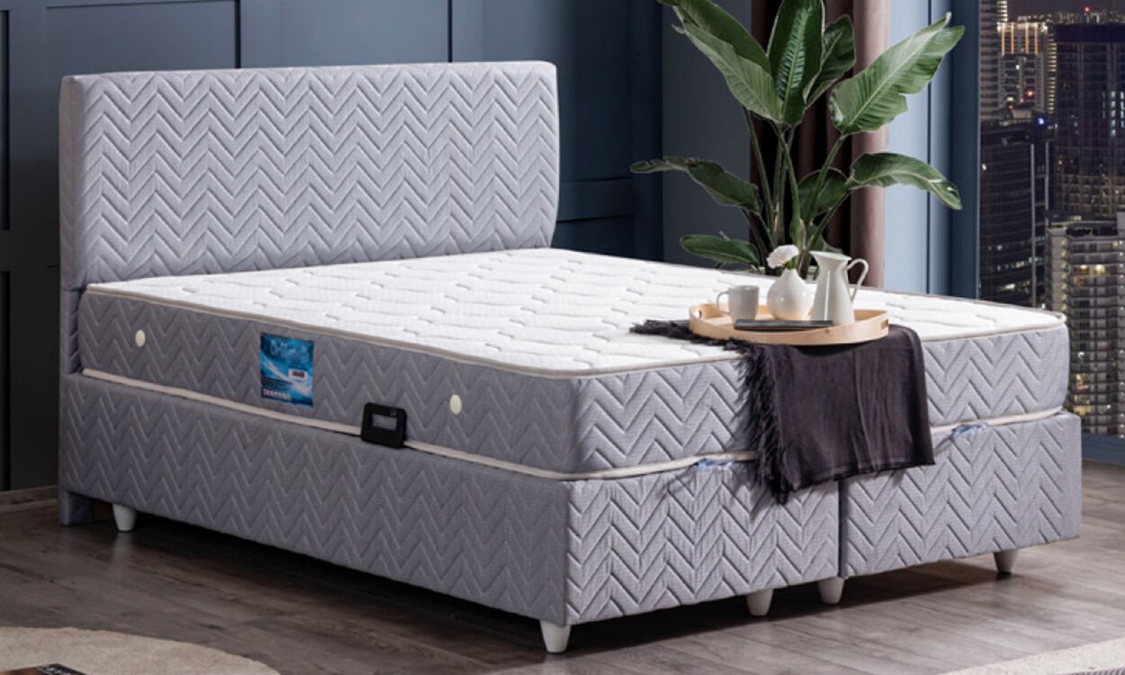 Kristal 160*200 cm Çift Kişilik Başlıklı Baza Seti