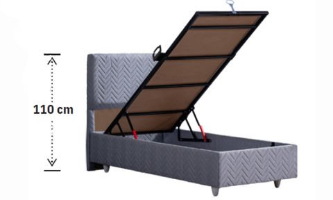 Kristal 120*200cm Tek Kişilik Başlıklı Baza Seti