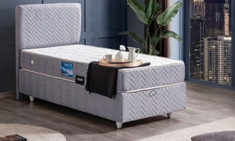 Kristal 90*200cm Tek Kişilik Başlıklı Baza Seti