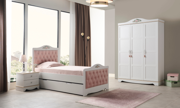 Sahra Genç Odası(3 Kapılı Dolap, Karyola, Çalışma Masası)