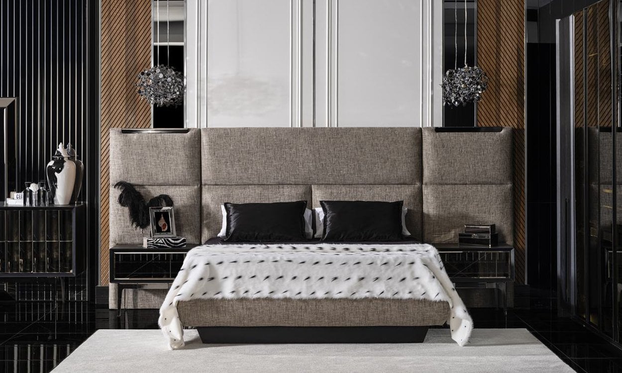 Lucca Yatak Odası 160*200 Başlıklı Bazalı Karyola