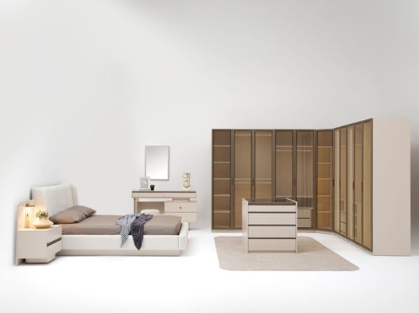 Kumsala Yatak Odası ( köşe dolaplı )