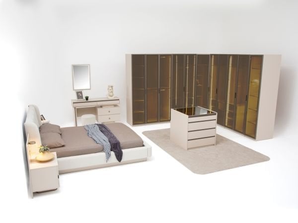 Kumsala Yatak Odası ( köşe dolaplı )