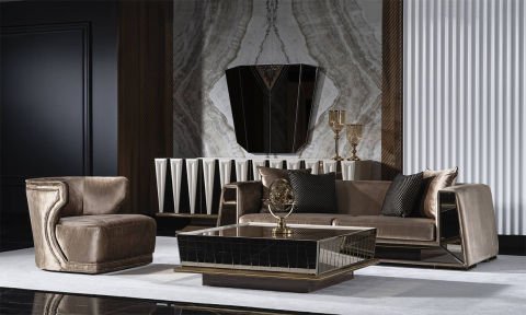 Tokyo Modern Üçlü Koltuk