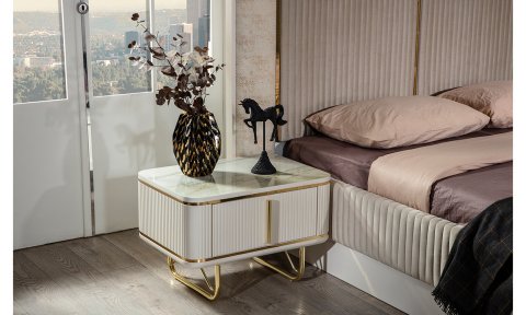 Paris Yatak Odası 6 Kapılı Dolap (Krem)