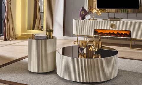 Guccix Ekru Yan Sehpa