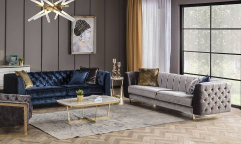 Gloria Chester Modern Koltuk Takımı (4+3+1)