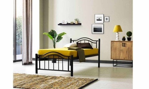 Beray Tek Kişilik Metal Ferforje Karyola 120*200 cm