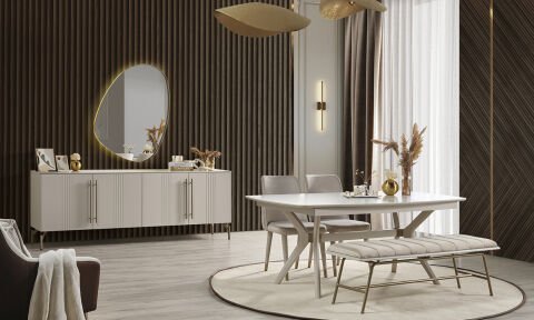 Eva Natura MDF Yemek Odası Takımı