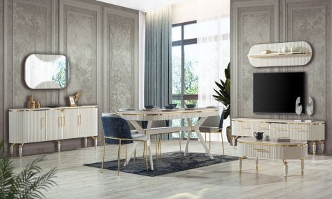 Alyans Yemek Masası ve 6 Sandalye