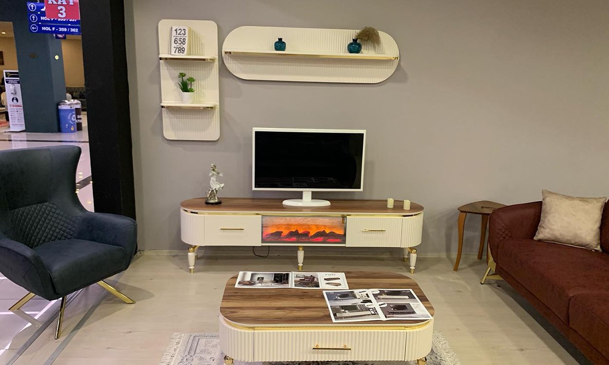 Alyans Şömineli Tv Ünitesi