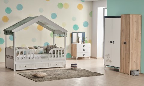 Masal Yeşil Montessori Karyola