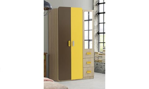 Naturel Genç Odası Takımı (3 Kapılı Dolap * 100-200 Başlıklı Karyola* Komodin)