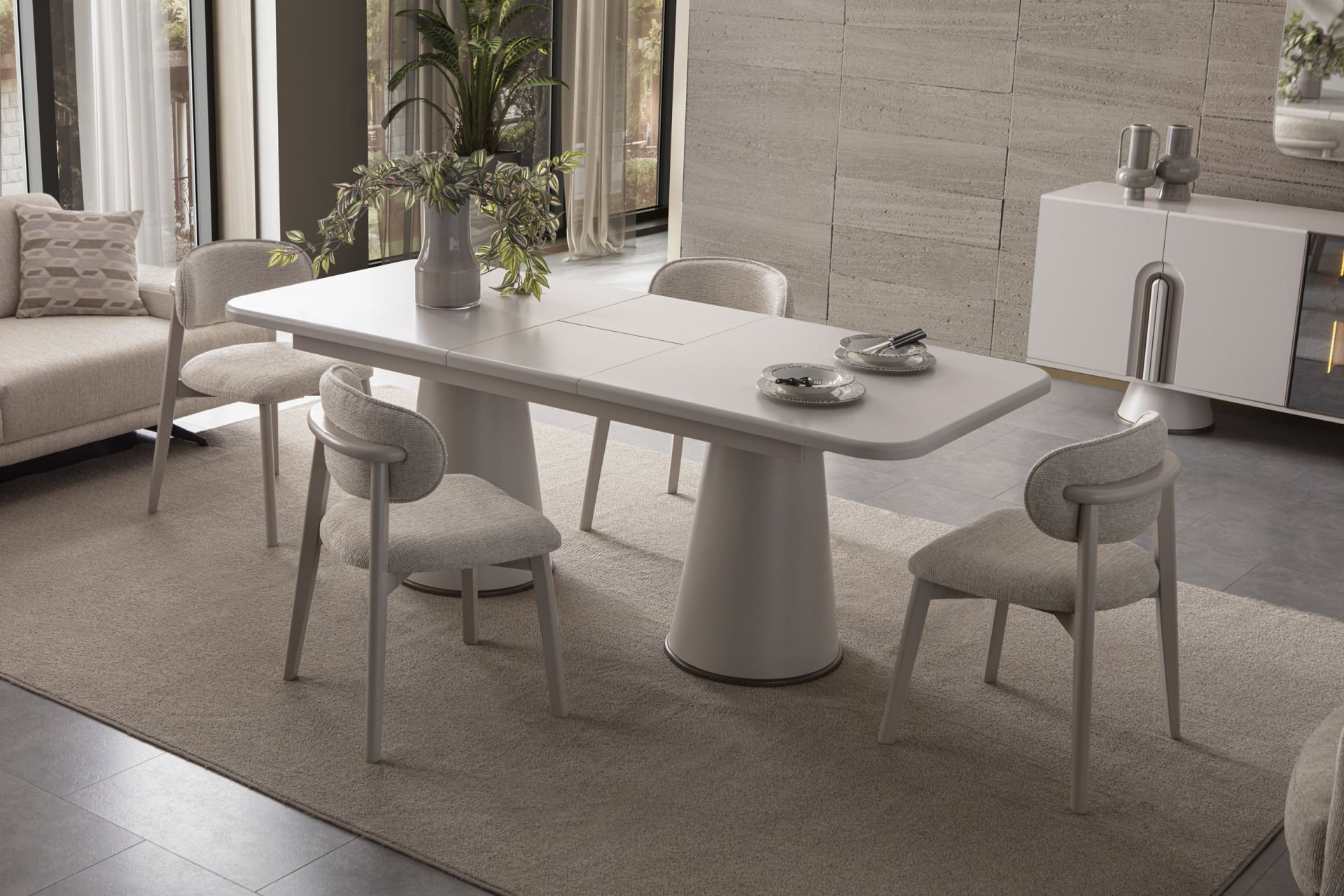 Loft Yemek Odası ( Masa + 6 Sandalye )