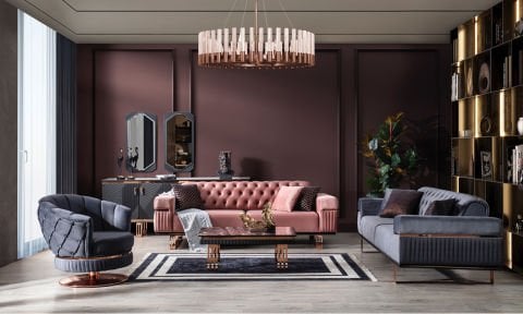 Quadro  Modern Koltuk Takımı (3+3+1+1)