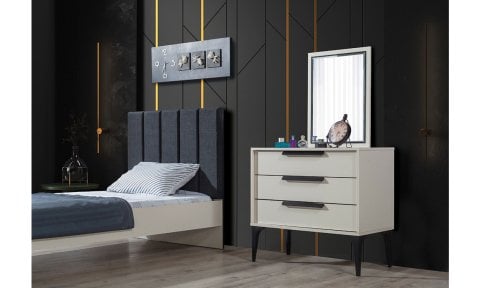 Kolezyum Ay Tek Kapak Reflekte Genç Odası Aynalı Şifonyer