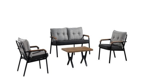 Sandalye Bahçe Mobilyası (Salon, Balkon, Cafe Ofis) 2+1+1