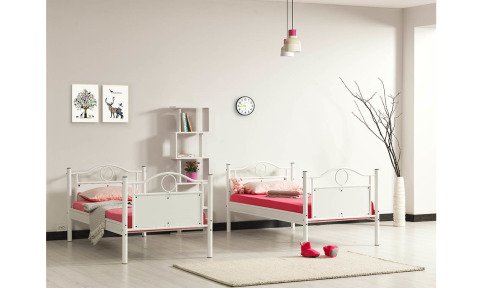 Mabel Metal Ahşap Tek Kişilik Ranza 90*200 cm