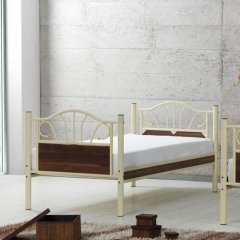 Tirilye Metal Ahşap Tek Kişilik Ranza 90*200 cm