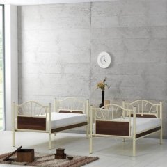 Tirilye Metal Ahşap Tek Kişilik Ranza 90*200 cm