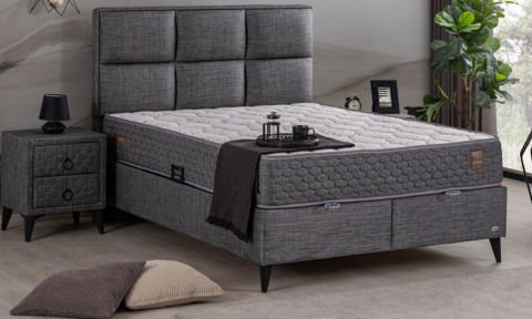 Grand 120*200 cm Tek Kişilik Başlıklı Baza Seti