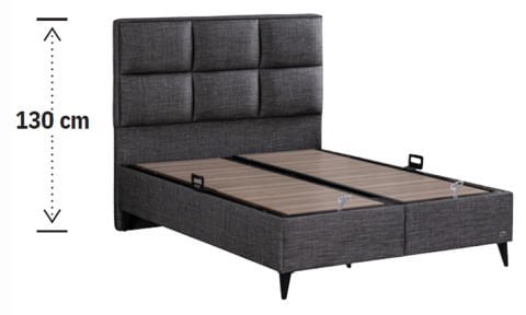 Grand 120*200 cm Tek Kişilik Başlıklı Baza Seti