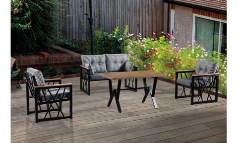 Açelya Gri 2+1+1 Bahçe Mobilyası (Salon,Balkon,Cafe,Ofis)