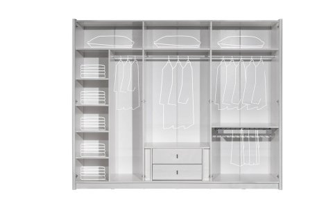Parma 6 Kapaklı Dolaplı Yatak Odası Takımı(Bazalı)