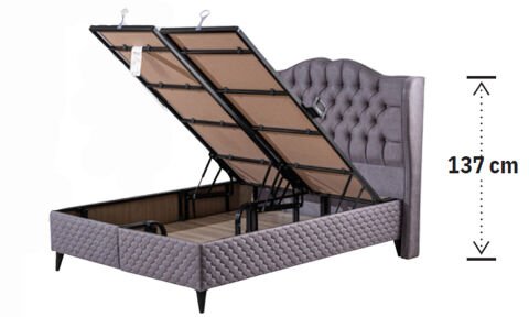Sultan 150*200 cm Çift Kişilik Başlıklı Baza Seti