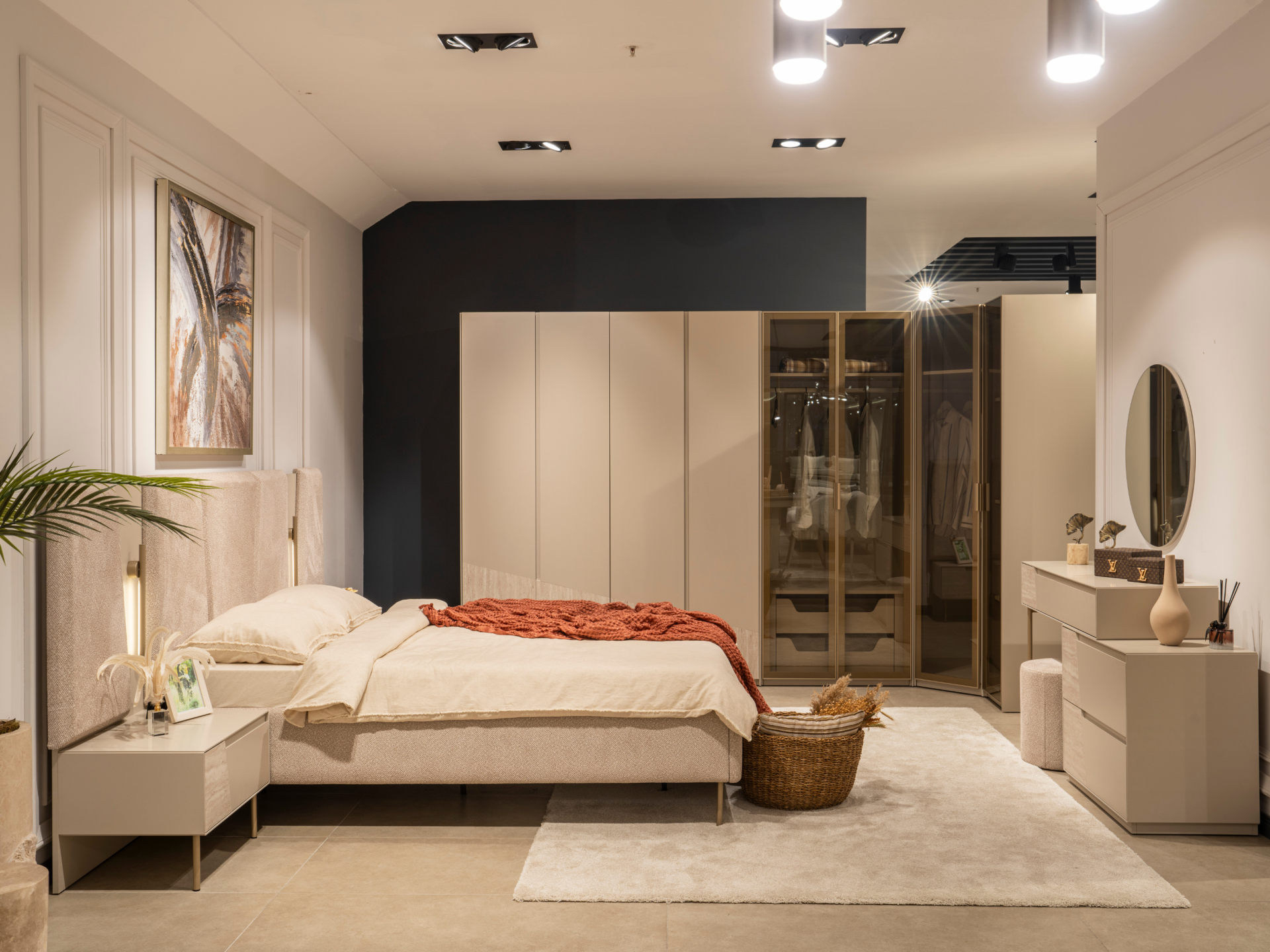 Rams Yatak Odası Takımı(Köşe Dolaplı ve Karyolalı)