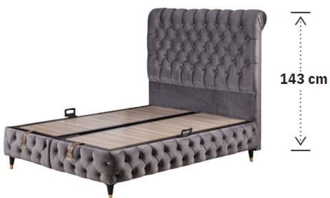 Cappy 90*190 cm Tek Kişilik Başlıklı Baza Seti