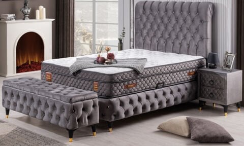 Cappy 160*200 cm Çift Kişilik Başlıklı Baza Seti