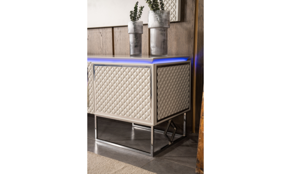 Pradax Şömineli TV Ünitesi(Gümüş)