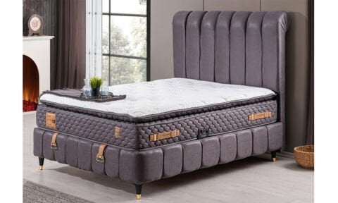 Kuvars 150*200 cm Çift Kişilik Başlıklı Baza Seti