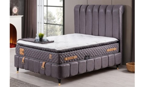 Kuvars 160*200 cm Çift Kişilik Başlıklı Baza Seti