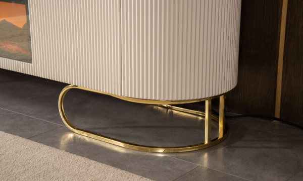 Luccix Şömineli TV Ünitesi(Gold)