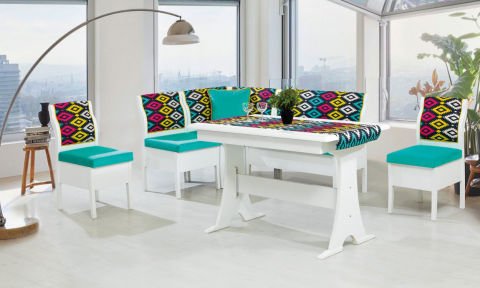 Luna Ekbank+Konfor Masa+Köşe Yastığı