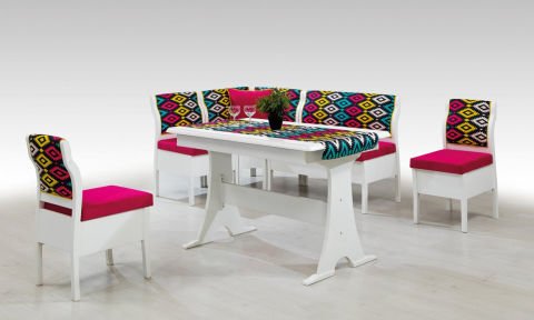 Luna Ekbank+Konfor Masa+Köşe Yastığı