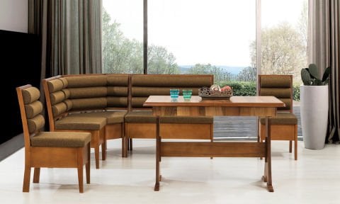 Bombeli Ekbank+Konfor Masa(Ceviz)