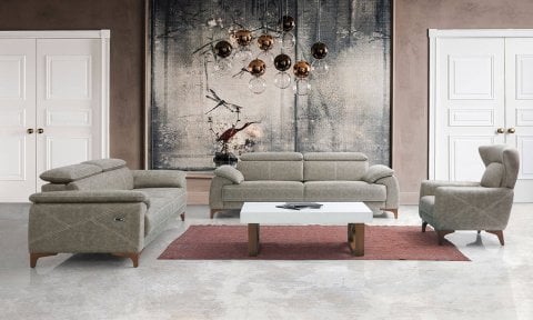 Oscar Modern Koltuk Takımı (Krem)
