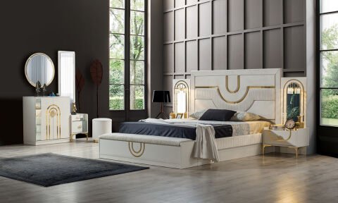 Safir Aytaşı Bazalı Yatak Odası Takımı %100 MDF