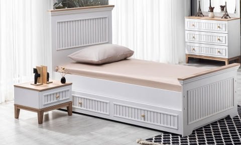 Tarz Genç Odası 100*200 Başlıklı Yavrulu Karyola
